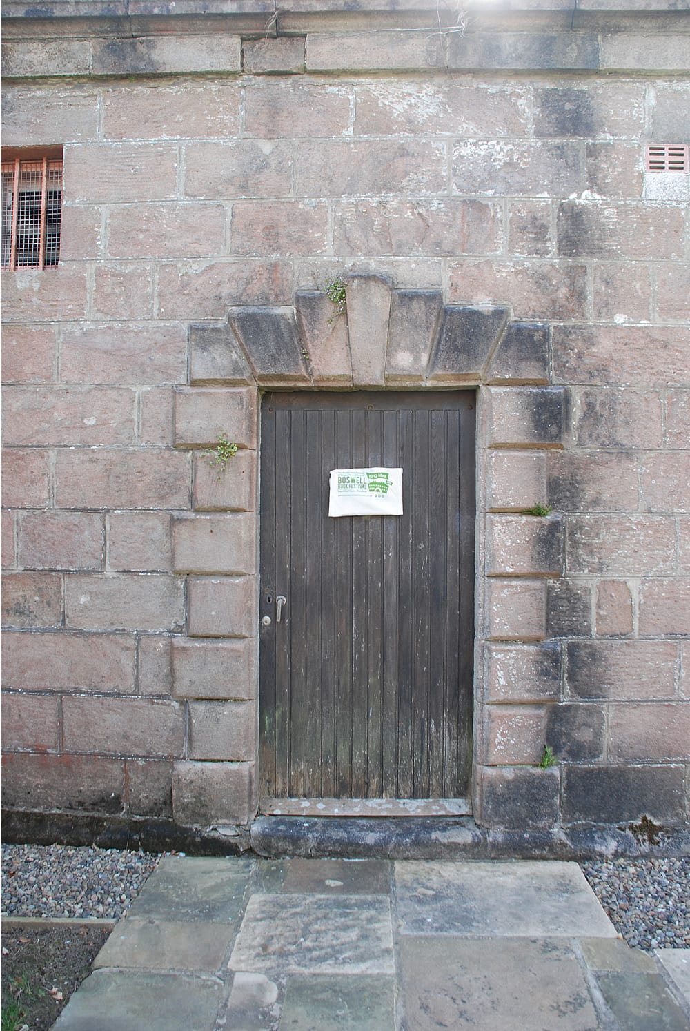 The front door to the mausoleum